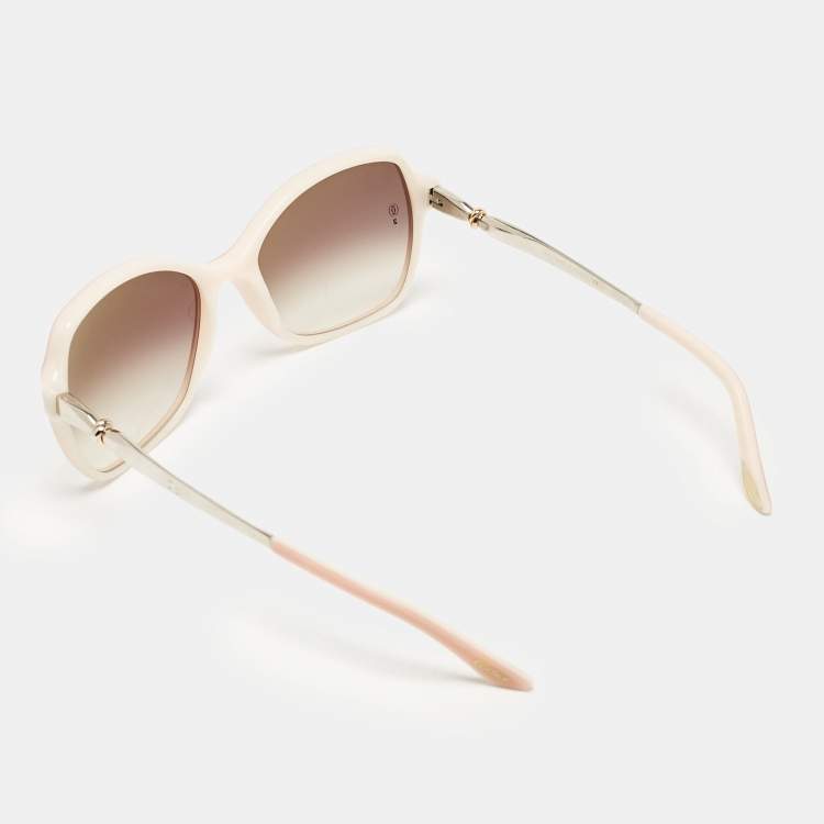 Pre Owned Cartier Pink/Grey Gradient Lady Trinity Emma Square Sunglasses