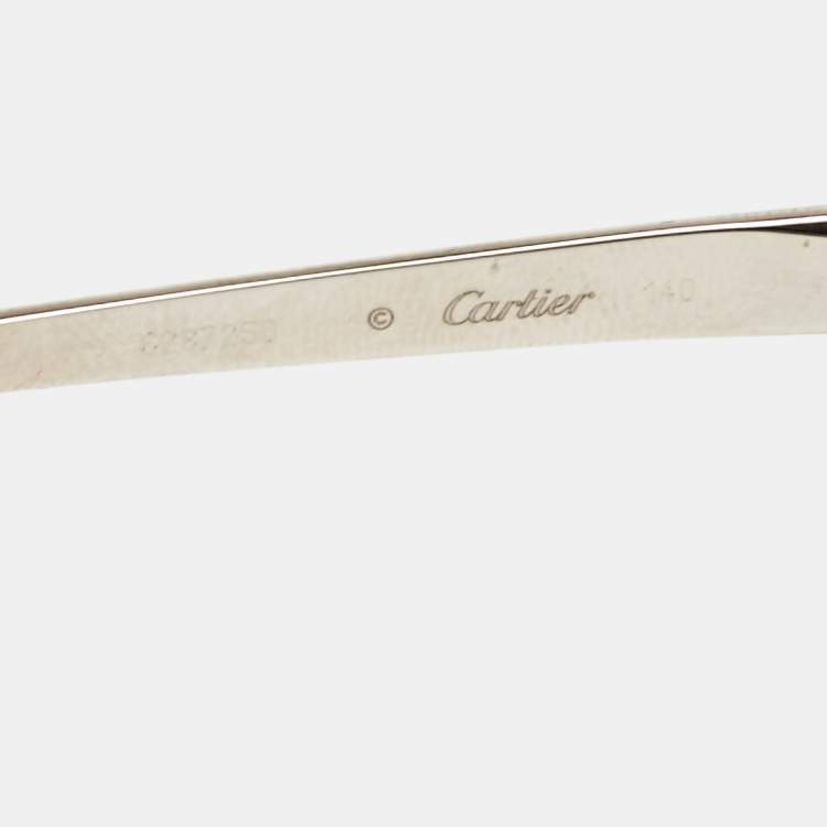 Pre Owned Cartier Pink/Grey Gradient Lady Trinity Emma Square Sunglasses