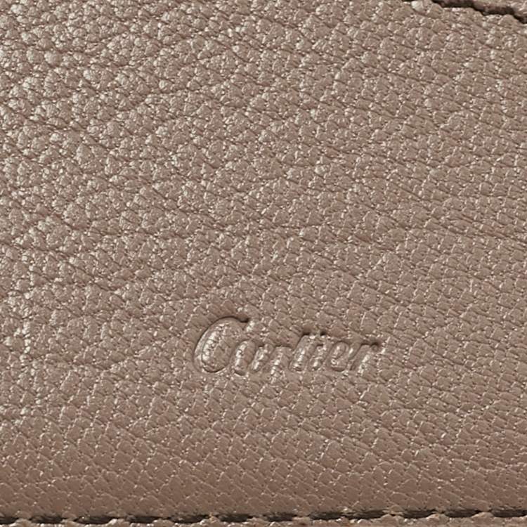 Pre Owned Cartier Red Leather Passport Holder 