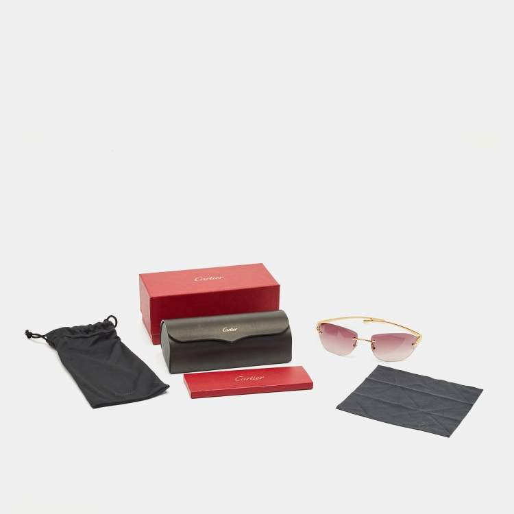 مملوكة مسبقًا Cartier Purple Gradient CT0068S Panthère de Cartier Sunglasses