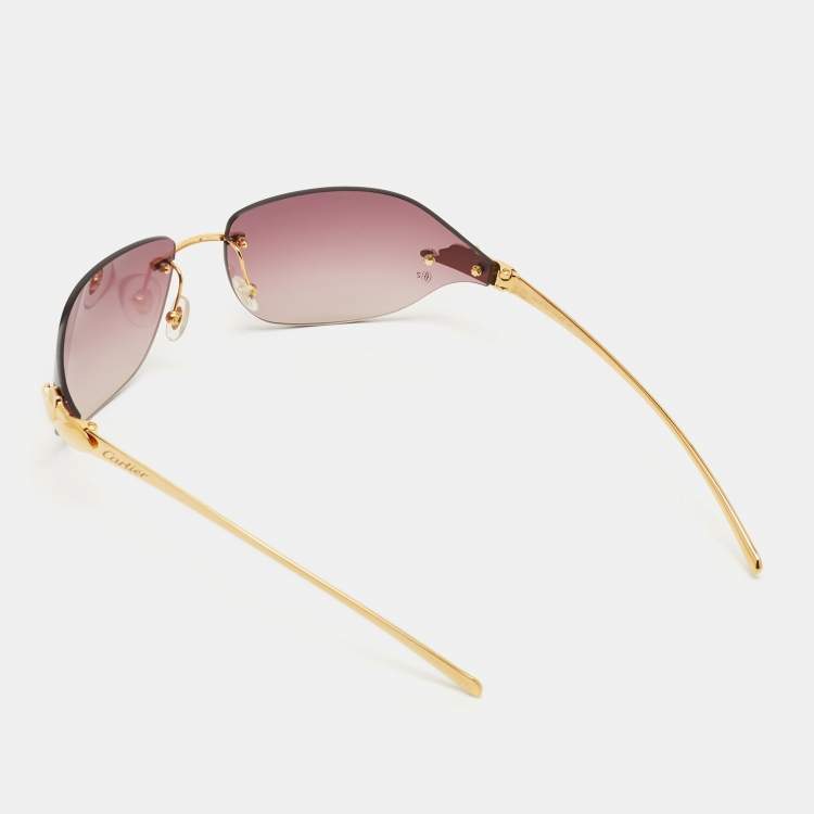 مملوكة مسبقًا Cartier Purple Gradient CT0068S Panthère de Cartier Sunglasses