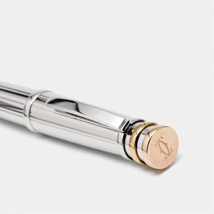 Pre Owned CartierTrinity de Cartier Three Tone Metal Rollerball Pen