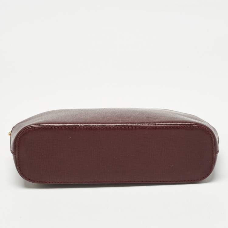 Pre Owned Carteir Burgundy Leather Must de Cartier Cosmetic Pouch