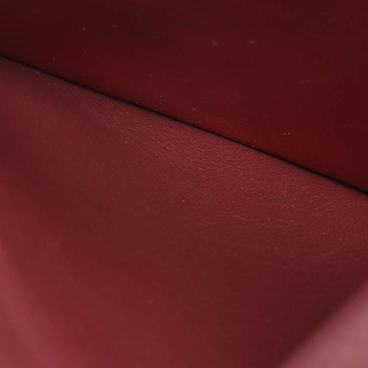 Pre Owned Cartier Burgundy Leather Must de Cartier Passport Holder