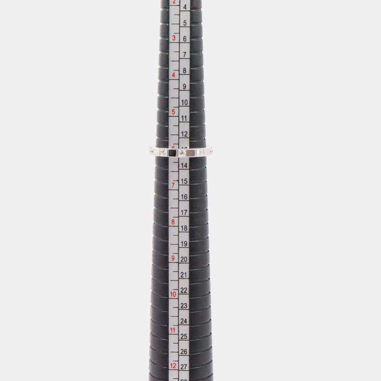 Pre Owned Cartier Lanieres 18K White Gold and Diamond Band Ring EU 52