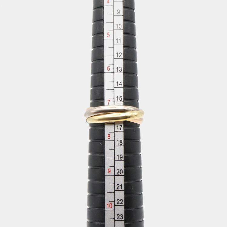 Pre Owned Cartier Trinity 18K Yellow, Rose, White Gold Band Ring EU 55