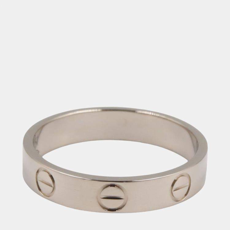 Pre Owned Cartier Love 18K White Gold Ring EU 51