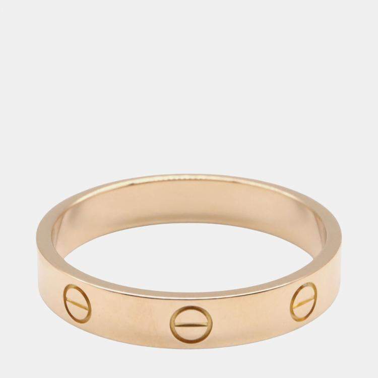 Pre Owned Cartier Love 18K Pink Gold Ring EU 62