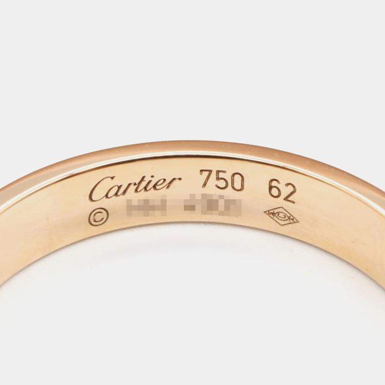 Pre Owned Cartier Love 18K Pink Gold Ring EU 62