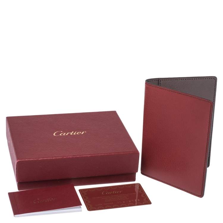Pre Owned Cartier Red Leather Passport Holder