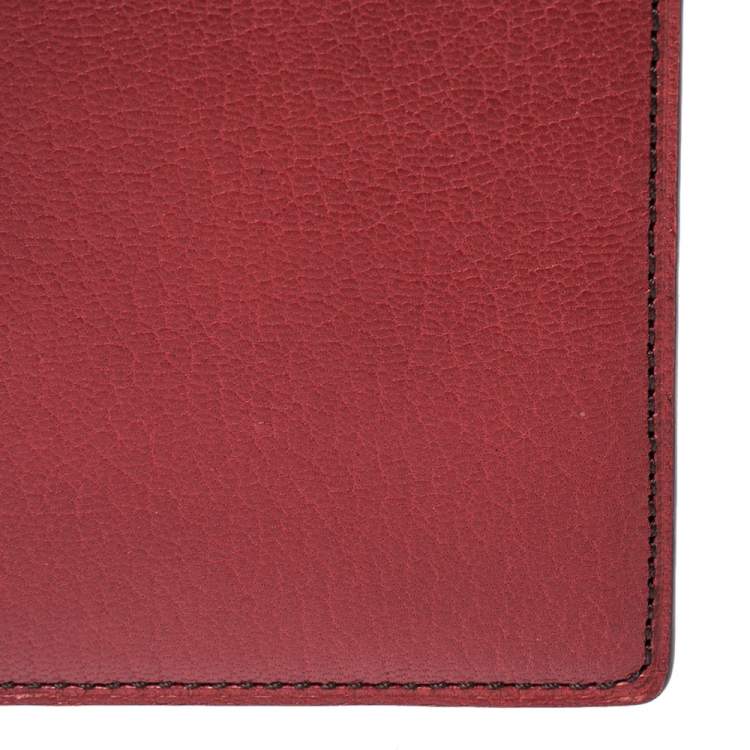 Pre Owned Cartier Red Leather Passport Holder