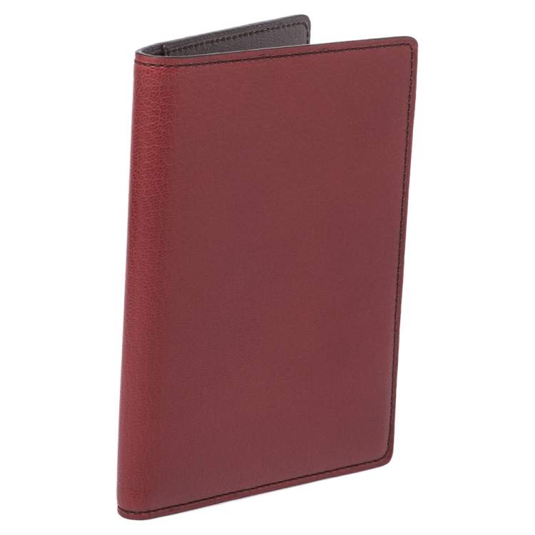 Pre Owned Cartier Red Leather Passport Holder