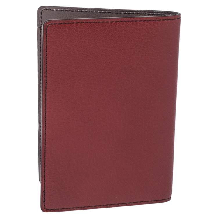 Pre Owned Cartier Red Leather Passport Holder