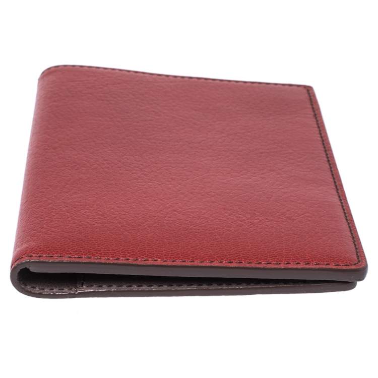 Pre Owned Cartier Red Leather Passport Holder