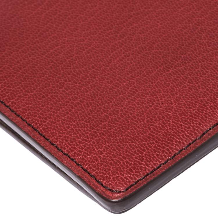 Pre Owned Cartier Red Leather Passport Holder