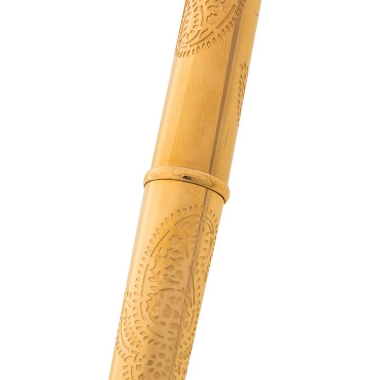 Pre Owned Cartier Diabolo India Inspiration Gold Plated Ballpoint Pen