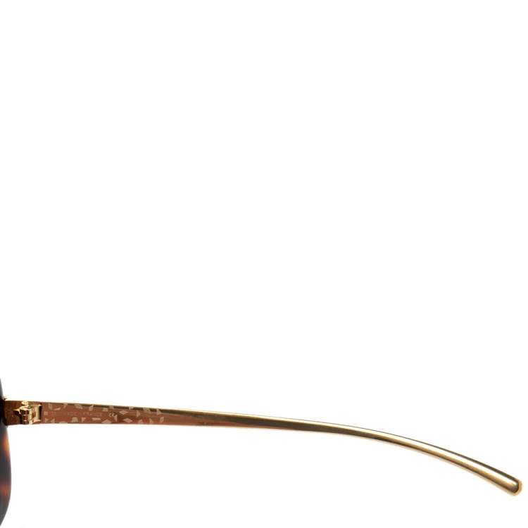 Pre Owned Cartier Brown/Gold Tone Panthere De Cartier Gradient Sunglasses