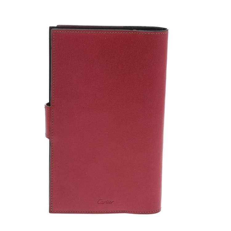 Pre Owned Cartier Fuschia Leather Les Must Notebook Cover