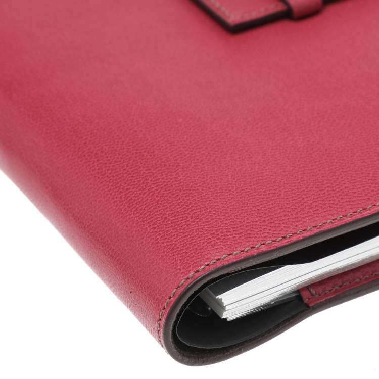 Pre Owned Cartier Fuschia Leather Les Must Notebook Cover