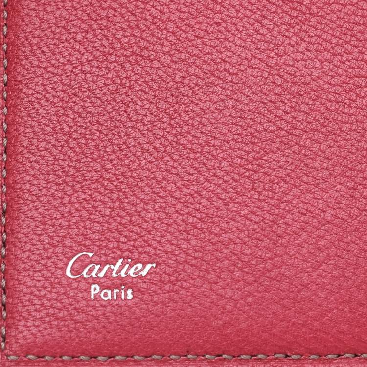 Pre Owned Cartier Fuschia Leather Les Must Notebook Cover