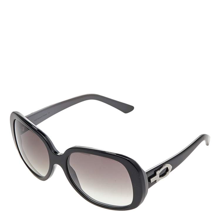 Pre Owned Cartier Black/Grey Gradient C Decor Jackie O Square Sunglasses