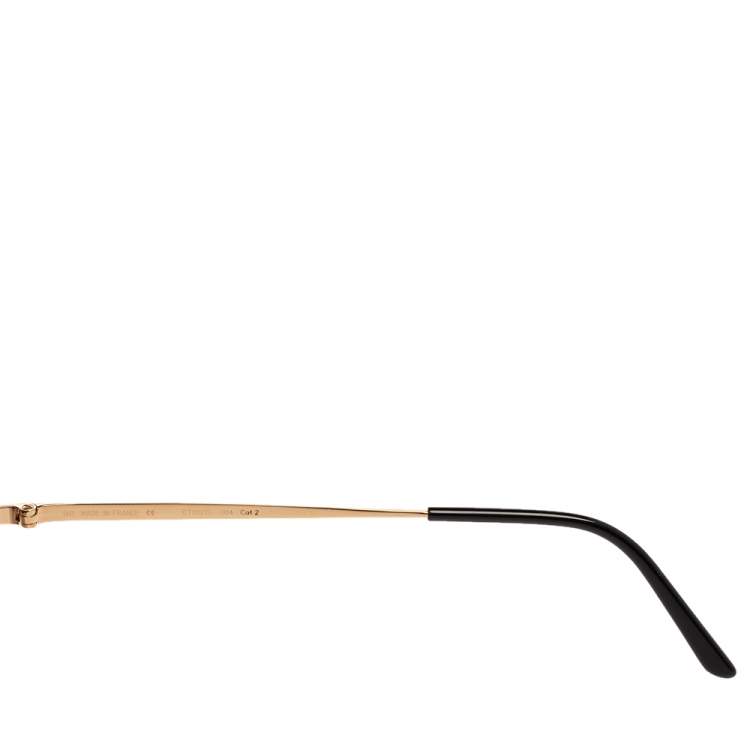 Pre Owned Cartier Black CT0121S Oversized Square Gradient Sunglasses 