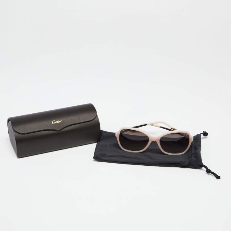 Pre Owned Cartier Pink Emma Square Gradient Sunglasses