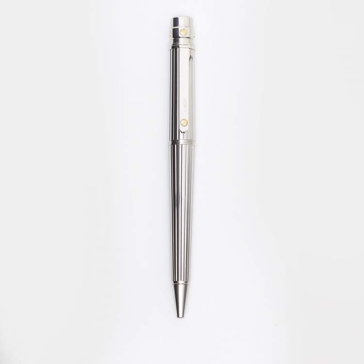 Pre Owned Cartier Palladium Finish Santos De Cartier Ballpoint Pen