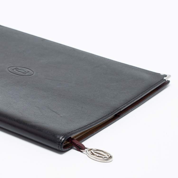 Pre Owned Cartier Burgundy Leather Must de Cartier Desk Diary