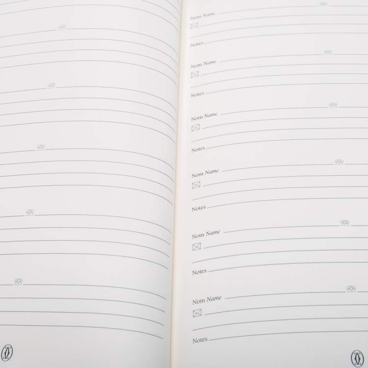 Pre Owned Cartier Burgundy Leather Must de Cartier Desk Diary