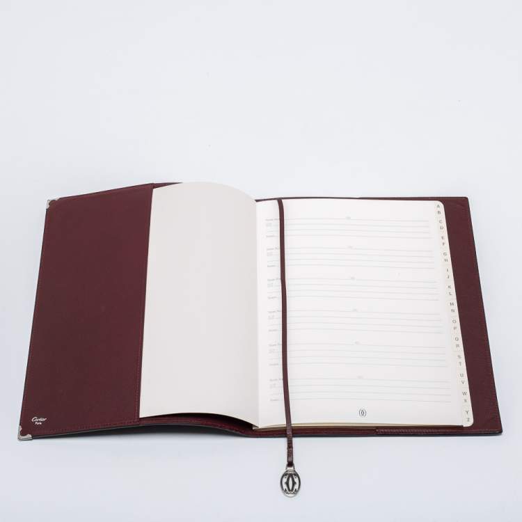 Cartier Burgundy Leather Must de Cartier Desk Diary Cartier TLC