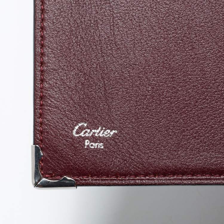Pre Owned Cartier Burgundy Leather Must de Cartier Desk Diary