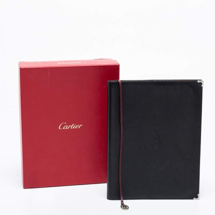 Pre Owned Cartier Burgundy Leather Must de Cartier Desk Diary