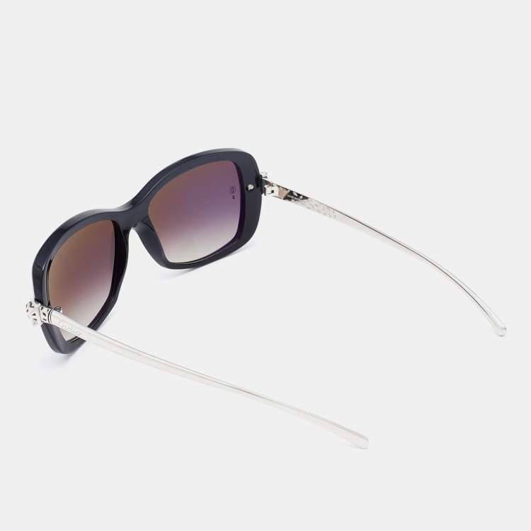 Pre Owned Cartier Black/Grey Gradient Panthère Wild de Cartier Sunglasses
