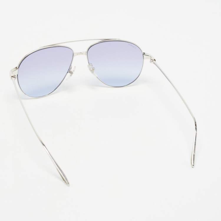 Pre Owned Cartier Blue CT0298S Santos de Cartier Aviator Sunglasses