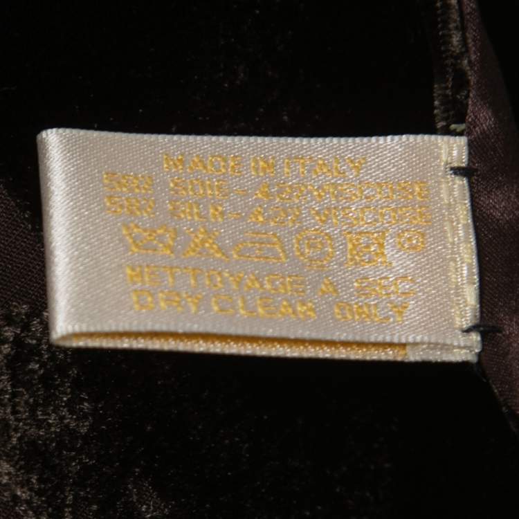 Pre Owned Cartier Brown Devore Panthere Silk Blend Stole 
