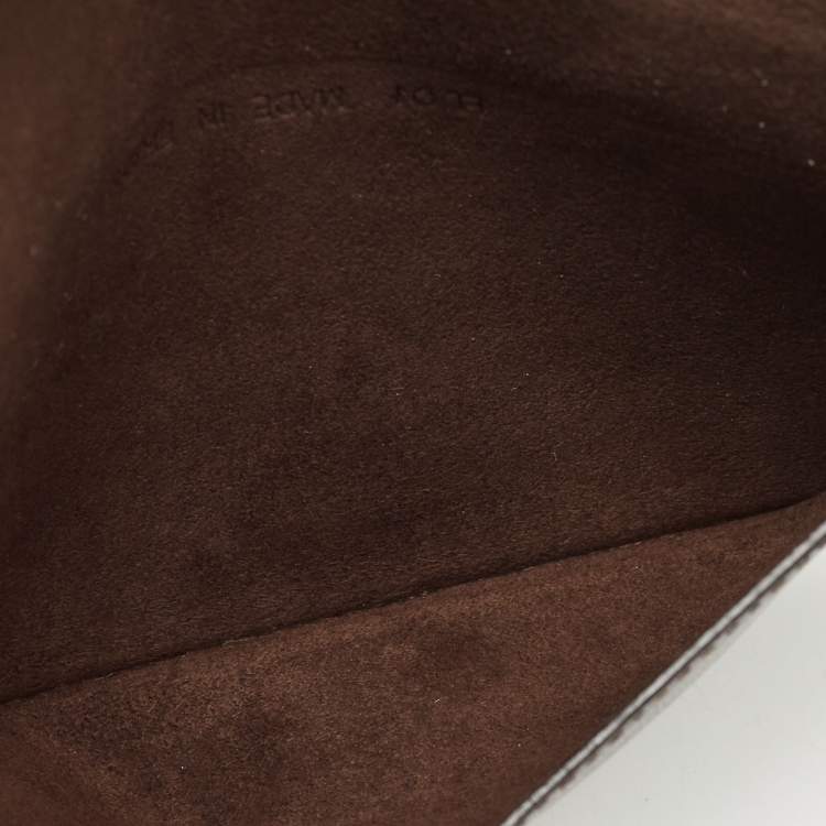 Pre Owned Cartier Dark Brown Leather Flap Passport Holder