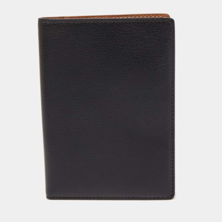 Pre Owned Cartier Black Leather Passport Holder