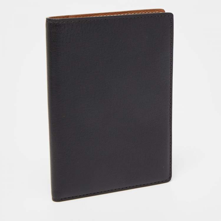 Pre Owned Cartier Black Leather Passport Holder