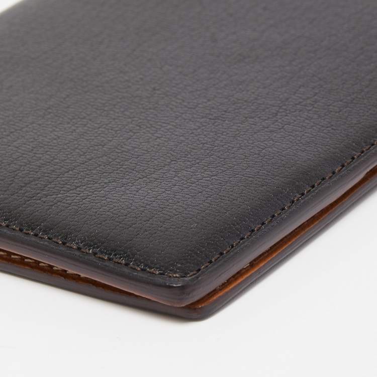 Pre Owned Cartier Black Leather Passport Holder