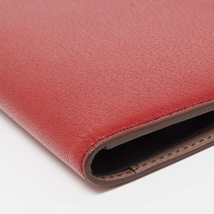 Pre Owned Cartier Red Leather Passport Holder