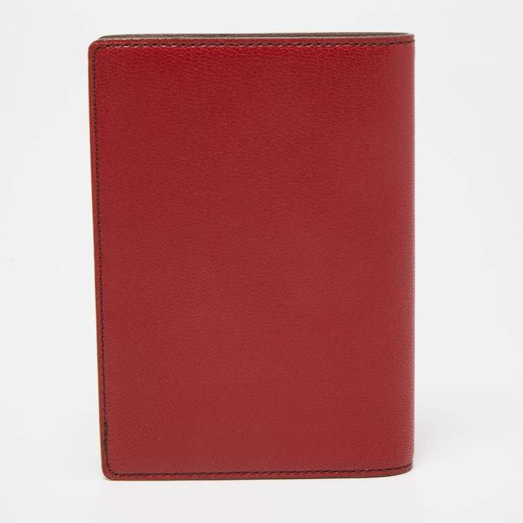 Pre Owned Cartier Red Leather Passport Holder