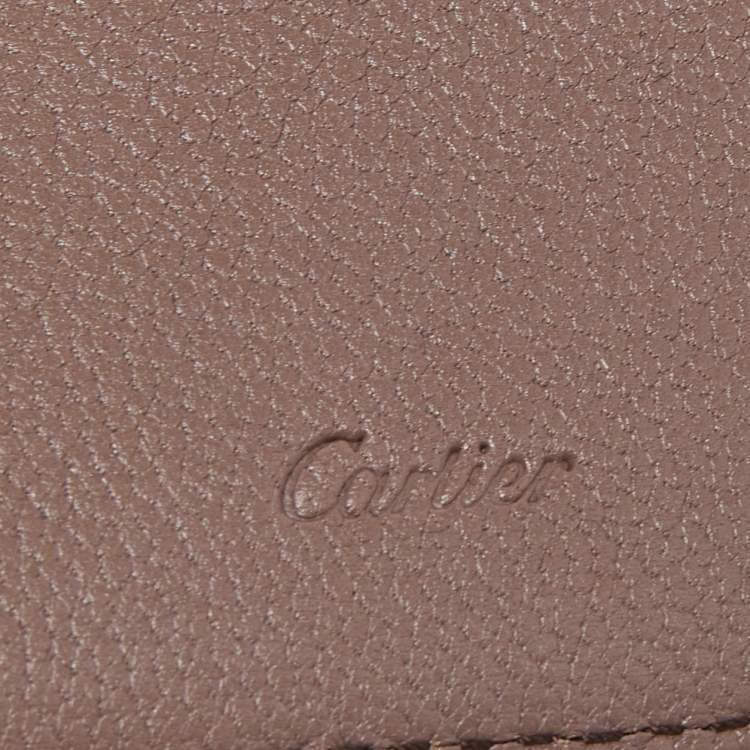 Pre Owned Cartier Red Leather Passport Holder