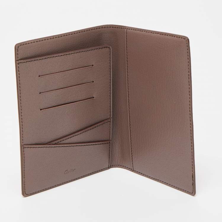 Pre Owned Cartier Red Leather Passport Holder