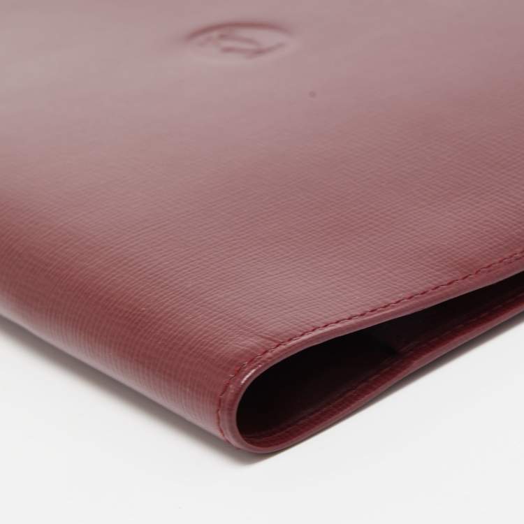 Pre Owned Cartier Burgundy Leather Must de Cartier Agenda Cover