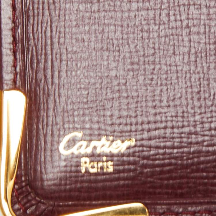 Pre Owned Cartier Burgundy Leather Must de Cartier Agenda Cover