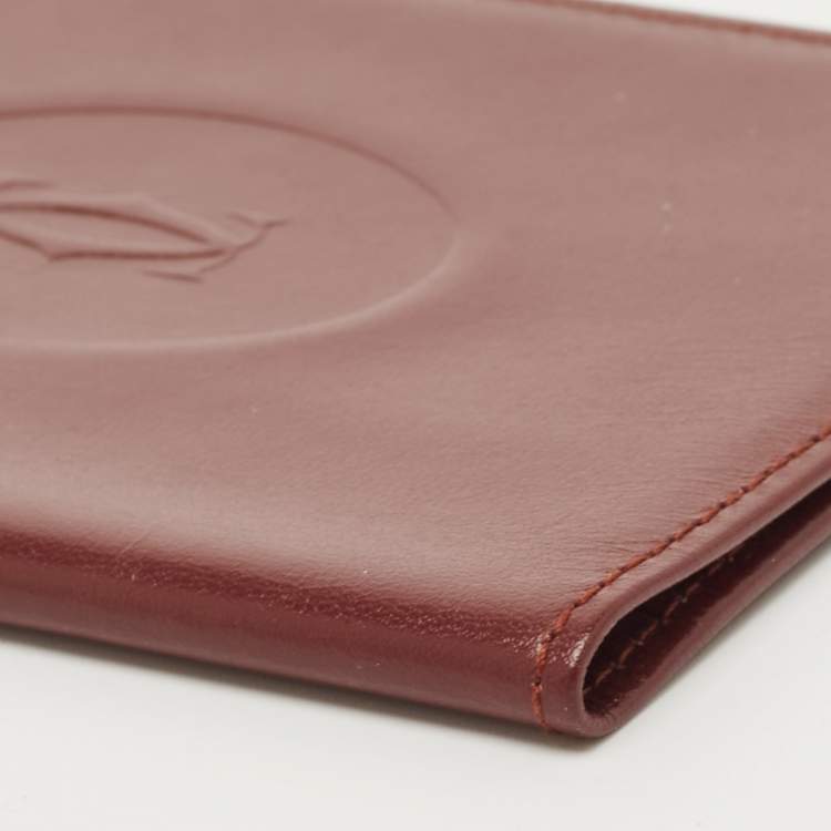 Pre Owned Cartier Burgundy Leather Must De Cartier Agenda Diary 