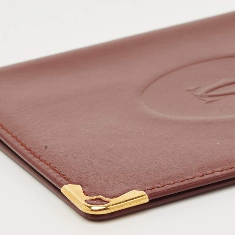 Pre Owned Cartier Burgundy Leather Must De Cartier Agenda Diary 