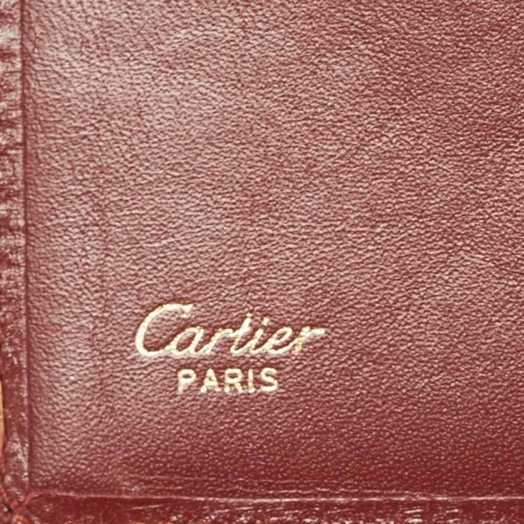 Pre Owned Cartier Burgundy Leather Must De Cartier Agenda Diary 