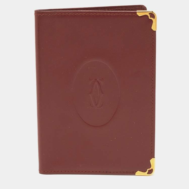 Pre Owned Cartier Burgundy Leather Must De Cartier Agenda Diary 